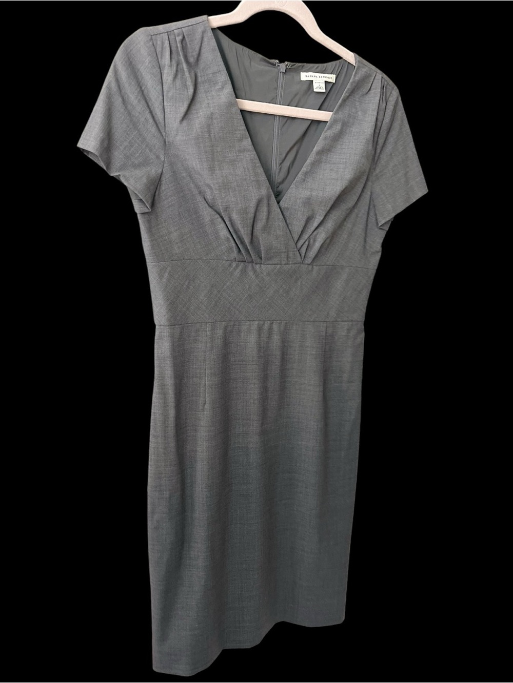 Banana Republic Gray Stretch Sheath Dress Women’s Size 4 Career Office